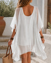 Chiffon Slip Dress with Sheer Cover-Up Two Piece