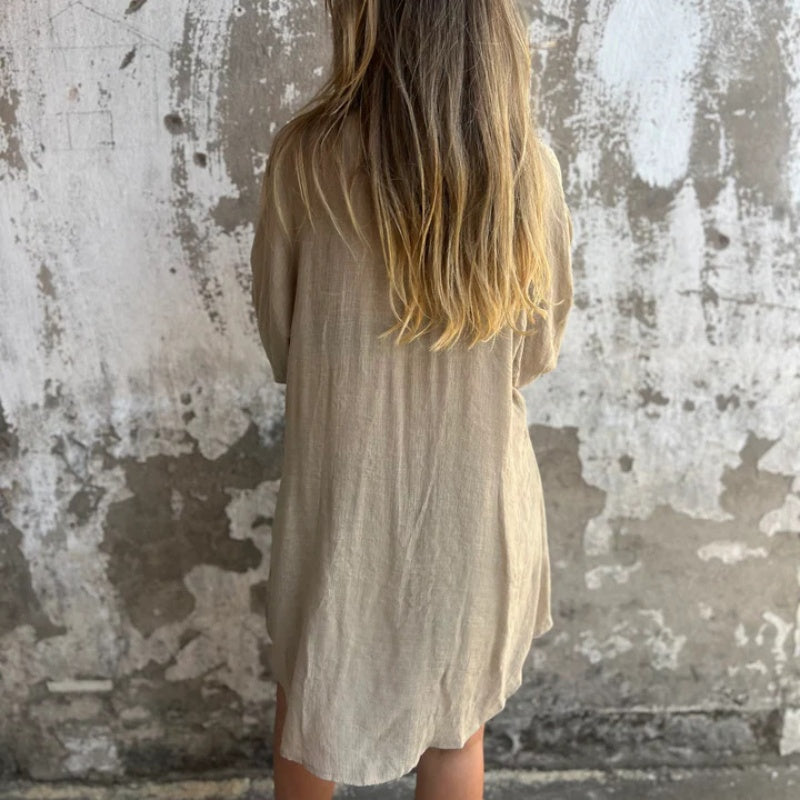 ✨Long Sleeve Shirt & Shorts Set: Women's Casual 2-Piece, Soft Fabric for All-Day Wear