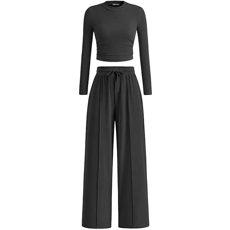 🎁 Hot Sale 49% OFF 🔥Crop Top Straight Leg Pants 2-Piece Lounge Set