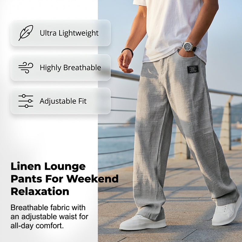 Breathable Straight-Leg Trousers for Men