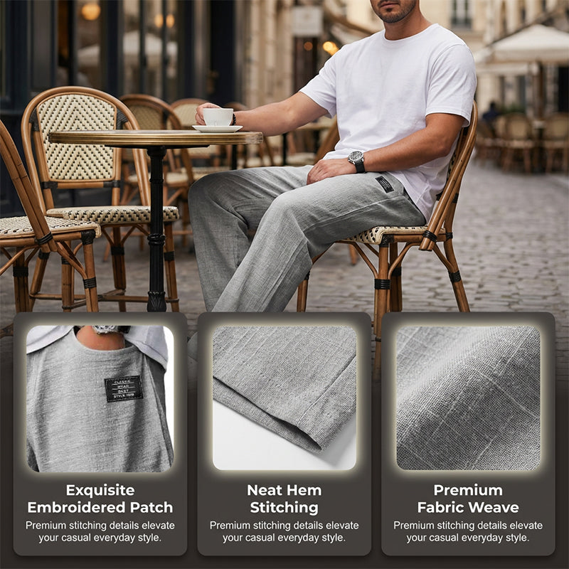 Breathable Straight-Leg Trousers for Men